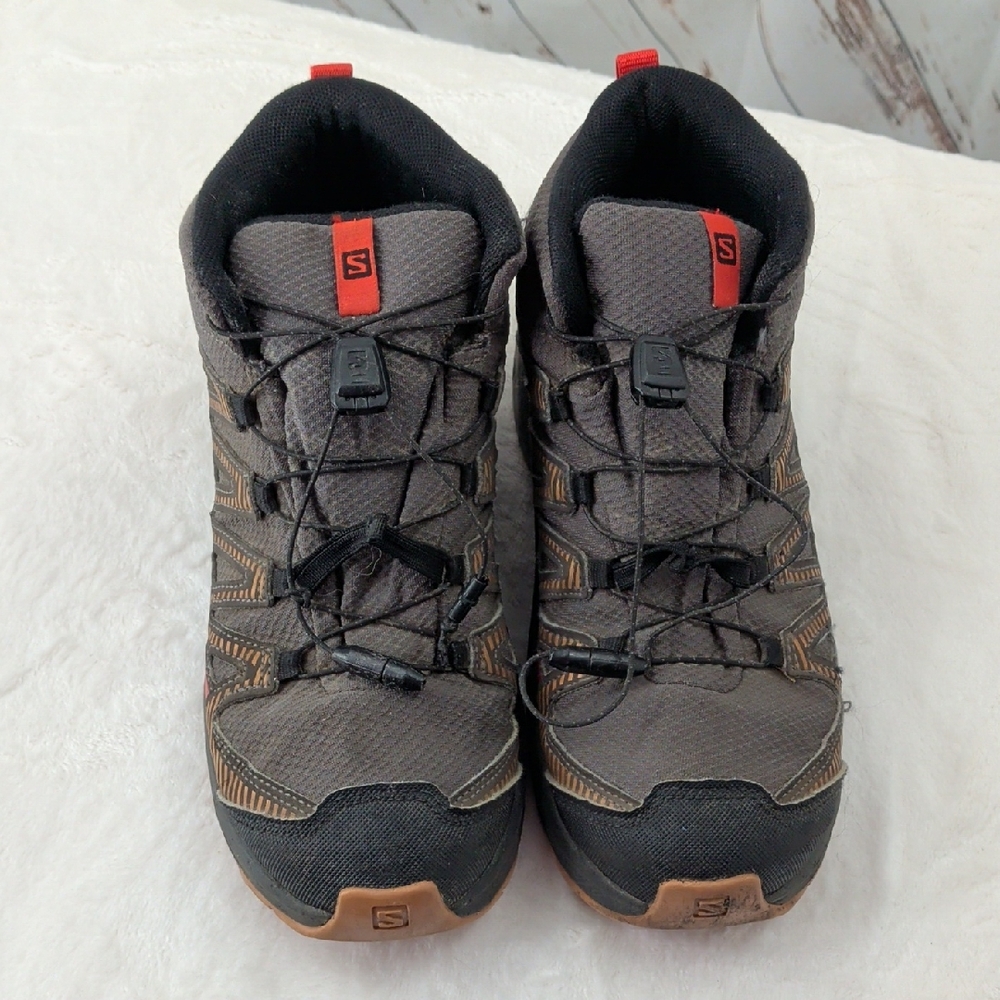 Salomon XA Pro Waterproof Black Red Hiking Youth Shoes